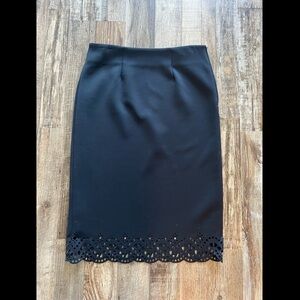 NWOT  KENDALL + KYLIE Black Neoprene Pencil Skirt M Medium
